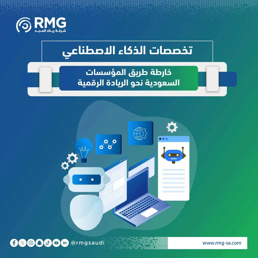 تخصصات الذكاء الاصطناعي: خارطة طريق المؤسسات السعودية نحو الريادة الرقمية 1 تخصصات الذكاء الاصطناعي: خارطة طريق المؤسسات السعودية نحو الريادة الرقمية