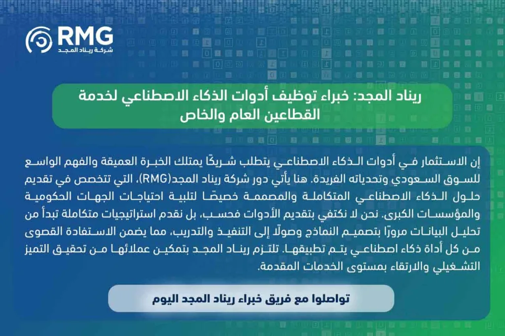 أدوات الذكاء الاصطناعي: البوصلة الرقمية لمستقبل المؤسسات الحكومية والخاصة في السعودية